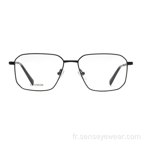 Brand Designer Titanium Optical Cadre Lunes pour hommes